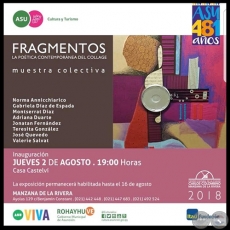    	FRAGMENTOS La potica contempornea del collage - Muestra Colectiva - Artista: Norma Annicchiarico - Jueves, 2 de Agosto de 2018